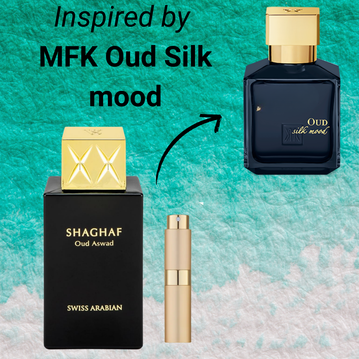 Shaghaf Oud Aswad EDP Unisex (inspiriert von MFK Oud Silk Mood)
