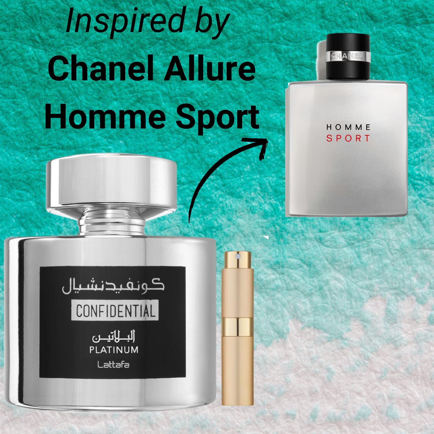 Lattafa Confidential Platinum EDP Herren  (Inspiriert von Chanel Allure Homme Sport)